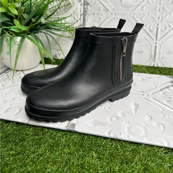 MADEWELL Rubber black chelsea Rain Boots women’s size 7 new - Picture 3 of 15